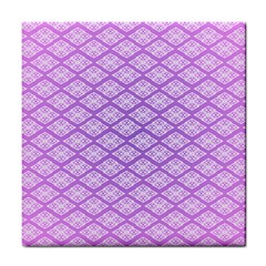 Pattern Texture Geometric Purple Tile Coaster