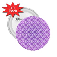 Pattern Texture Geometric Purple 2 25  Buttons (10 Pack) 