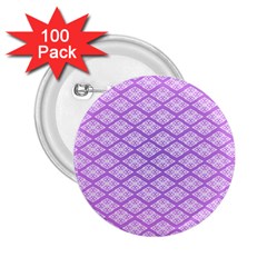 Pattern Texture Geometric Purple 2 25  Buttons (100 Pack) 