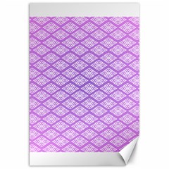 Pattern Texture Geometric Purple Canvas 20  X 30  by Mariart