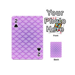 Pattern Texture Geometric Purple Playing Cards 54 Designs (mini) by Mariart