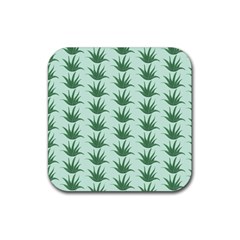 Aloe Plants Pattern Scrapbook Rubber Coaster (square) 