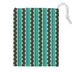 Background Chevron Blue Drawstring Pouch (5xl) by HermanTelo