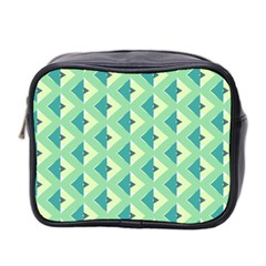 Background Chevron Green Mini Toiletries Bag (two Sides)