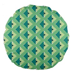 Background Chevron Green Large 18  Premium Round Cushions by HermanTelo