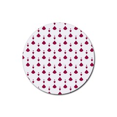 Pattern Card Rubber Round Coaster (4 pack) 