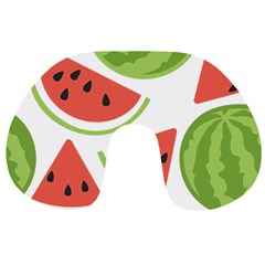 Watermelon Juice Auglis Clip Art Watermelon Travel Neck Pillow by Vaneshart