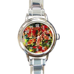 Red Country-1-2 Round Italian Charm Watch by bestdesignintheworld