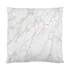 White Marble Texture Floor Background With Gold Veins Intrusions Greek Marble Print Luxuous Real Marble Standard Cushion Case (one Side) by genx