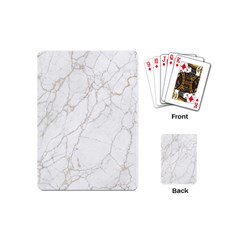 White Marble Texture Floor Background With Gold Veins Intrusions Greek Marble Print Luxuous Real Marble Playing Cards Single Design (mini) by genx