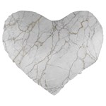 White Marble texture floor background with gold veins intrusions greek marble print luxuous real marble Large 19  Premium Heart Shape Cushions Front