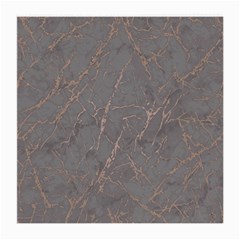 Marble Old Vintage Pinkish Gray With Bronze Veins Intrusions Texture Floor Background Print Luxuous Real Marble Medium Glasses Cloth (2 Sides) by genx