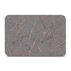 Marble Old Vintage Pinkish Gray With Bronze Veins Intrusions Texture Floor Background Print Luxuous Real Marble Plate Mats by genx