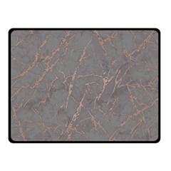 Marble Old Vintage Pinkish Gray With Bronze Veins Intrusions Texture Floor Background Print Luxuous Real Marble Double Sided Fleece Blanket (small)  by genx