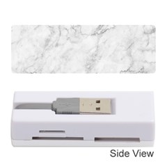 White Marble Texture Floor Background With Dark Gray Grey Texture Greek Marble Print Luxuous Real Marble Memory Card Reader (stick)