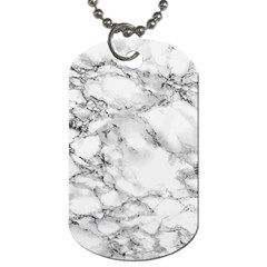 White Marble Texture Floor Background With Black Veins Texture Greek Marble Print Luxuous Real Marble Dog Tag (one Side) by genx