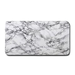 White Marble Texture Floor Background With Black Veins Texture Greek Marble Print Luxuous Real Marble Medium Bar Mats by genx