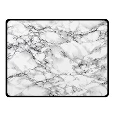 White Marble Texture Floor Background With Black Veins Texture Greek Marble Print Luxuous Real Marble Double Sided Fleece Blanket (small)  by genx