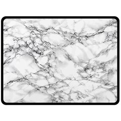 White Marble Texture Floor Background With Black Veins Texture Greek Marble Print Luxuous Real Marble Double Sided Fleece Blanket (large)  by genx