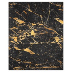 Black Marble Texture With Gold Veins Floor Background Print Luxuous Real Marble Drawstring Bag (small) by genx