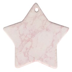 Pink Marble Texture Floor Background With Light Pink Veins Greek Marble Print Luxuous Real Marble  Ornament (star) by genx