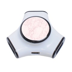 Pink Marble Texture Floor Background With Light Pink Veins Greek Marble Print Luxuous Real Marble  3-port Usb Hub