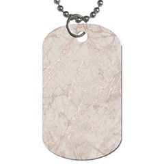 Pink Marble Beige Texture Floor Background With Shinny Pink Veins Greek Marble Print Luxuous Real Marble  Dog Tag (one Side) by genx