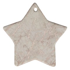 Pink Marble Beige Texture Floor Background With Shinny Pink Veins Greek Marble Print Luxuous Real Marble  Star Ornament (two Sides) by genx