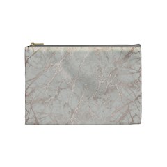 Pink Marble Beige Texture Floor Background With Shinny Pink Veins Greek Marble Print Luxuous Real Marble  Cosmetic Bag (medium) by genx