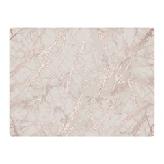 Pink Marble Beige Texture Floor Background With Shinny Pink Veins Greek Marble Print Luxuous Real Marble  Double Sided Flano Blanket (mini)  by genx