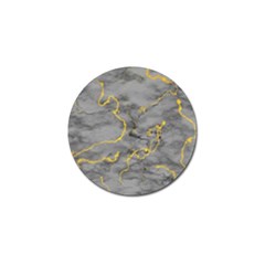 Marble Neon Retro Light Gray With Gold Yellow Veins Texture Floor Background Retro Neon 80s Style Neon Colors Print Luxuous Real Marble Golf Ball Marker (4 Pack) by genx