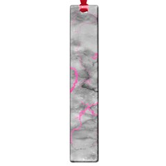 Marble Light Gray With Bright Magenta Pink Veins Texture Floor Background Retro Neon 80s Style Neon Colors Print Luxuous Real Marble Large Book Marks by genx