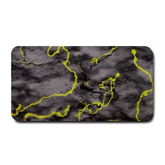 Marble Light Gray With Green Lime Veins Texture Floor Background Retro Neon 80s Style Neon Colors Print Luxuous Real Marble Medium Bar Mats by genx