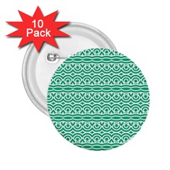 Pattern Green 2 25  Buttons (10 Pack) 