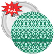 Pattern Green 3  Buttons (100 Pack)  by Mariart