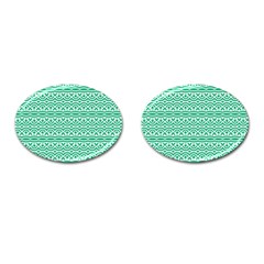 Pattern Green Cufflinks (oval)