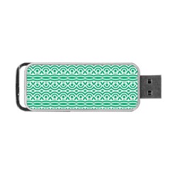 Pattern Green Portable Usb Flash (one Side) by Mariart