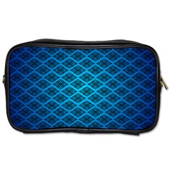 Pattern Texture Geometric Blue Toiletries Bag (one Side) by Alisyart