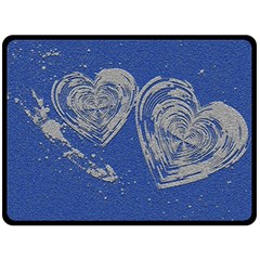 Heart Love Valentines Day Double Sided Fleece Blanket (large)  by HermanTelo