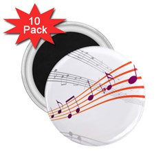 Music Notes Clef Sound 2 25  Magnets (10 Pack)  by HermanTelo
