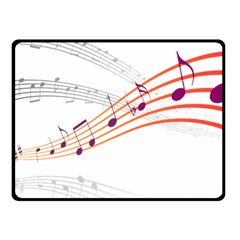 Music Notes Clef Sound Fleece Blanket (small) by HermanTelo