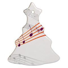 Music Notes Clef Sound Ornament (christmas Tree)  by HermanTelo