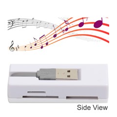 Music Notes Clef Sound Memory Card Reader (stick) by HermanTelo