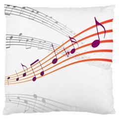Music Notes Clef Sound Large Cushion Case (two Sides) by HermanTelo