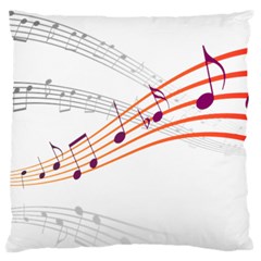 Music Notes Clef Sound Standard Flano Cushion Case (two Sides) by HermanTelo