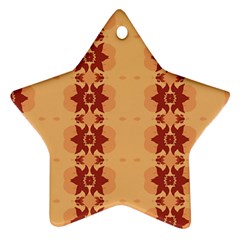 Brown Flower Ornament (star) by HermanTelo