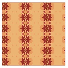 Brown Flower Large Satin Scarf (square)