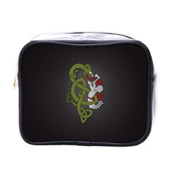 Pepe The Frog Rare Celtic Viking Norse Dragon Pattern Deus Vult Medieval Wojak Crusader Mini Toiletries Bag (one Side) by snek