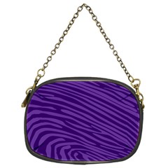 Pattern Texture Purple Chain Purse (two Sides)