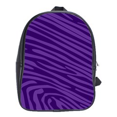 Pattern Texture Purple School Bag (large)
